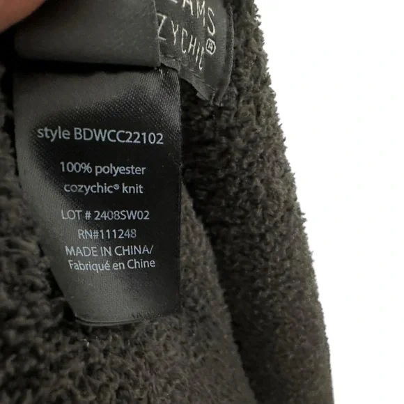 Barefoot Dreams Cozychic Womens Blanket Wrap One Size Carbon Gray - Picture 12 of 13